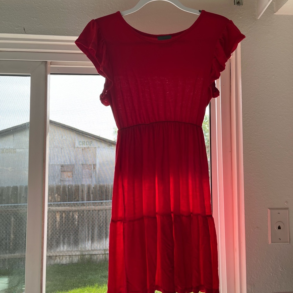 Red summer dress